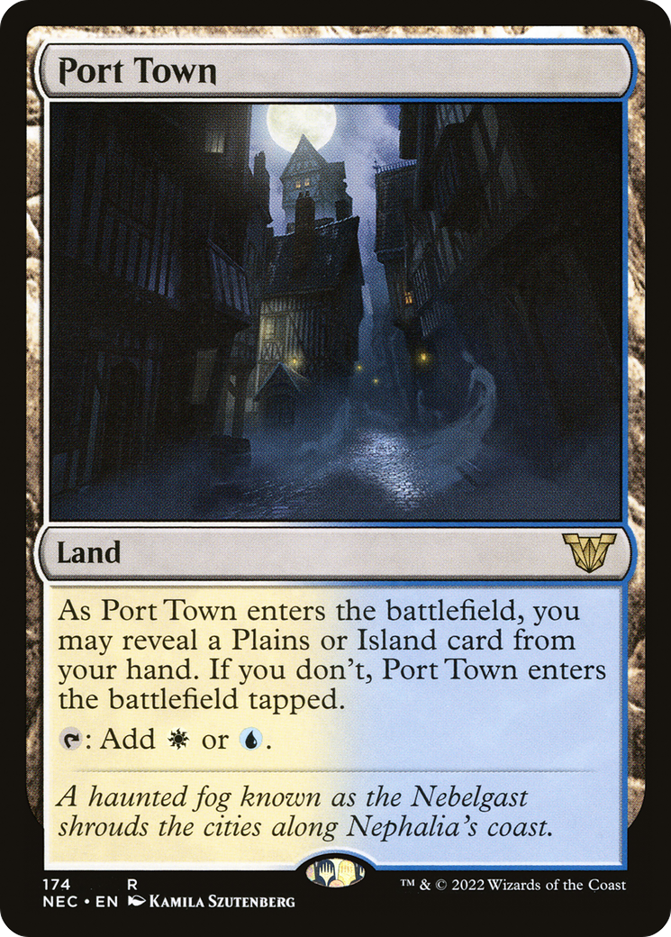 Port Town (NEC-174) - Neon Dynasty Commander - Premium MTG Single from Wizards of the Coast - Just $0.08! Shop now at Game Crave Tournament Store