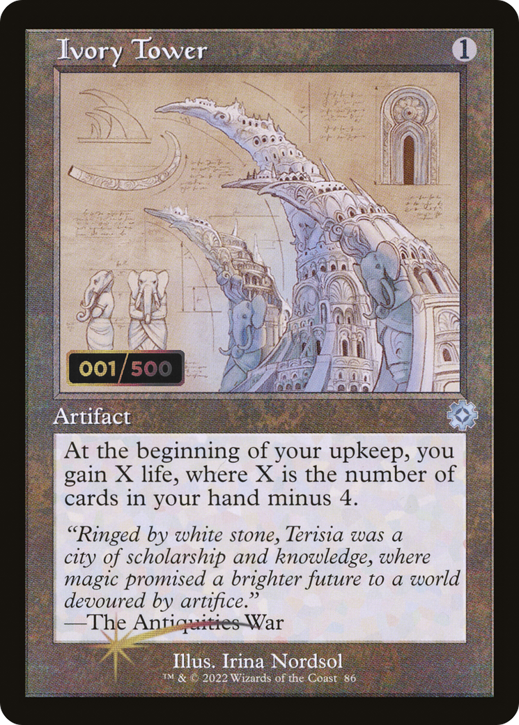 Ivory Tower (BRR-86Z) - The Brothers' War Retro Artifacts Foil - Premium MTG Single from Wizards of the Coast - Just $170.50! Shop now at Game Crave Tournament Store