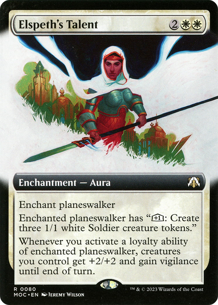Elspeth's Talent (MOC-080) - March of the Machine Commander: (Extended Art) - Premium MTG Single from Wizards of the Coast - Just $0.23! Shop now at Game Crave Tournament Store