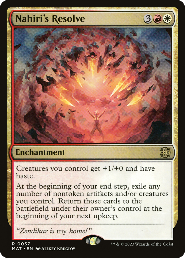 Nahiri's Resolve (MAT-037) - March of the Machine: The Aftermath Foil - Premium MTG Single from Wizards of the Coast - Just $0.10! Shop now at Game Crave Tournament Store