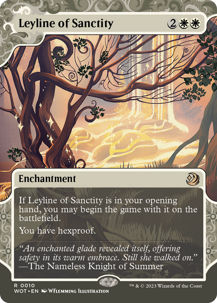 Leyline of Sanctity (WOT-010) - Wilds of Eldraine: Enchanting Tales: (Showcase) (Borderless) - Premium MTG Single from Wizards of the Coast - Just $0.10! Shop now at Game Crave Tournament Store