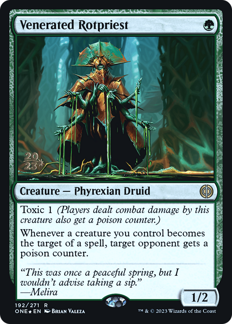 Venerated Rotpriest (PONE-192S) - Phyrexia: All Will Be One Promos Foil - Premium MTG Single from Wizards of the Coast - Just $1.10! Shop now at Game Crave Tournament Store