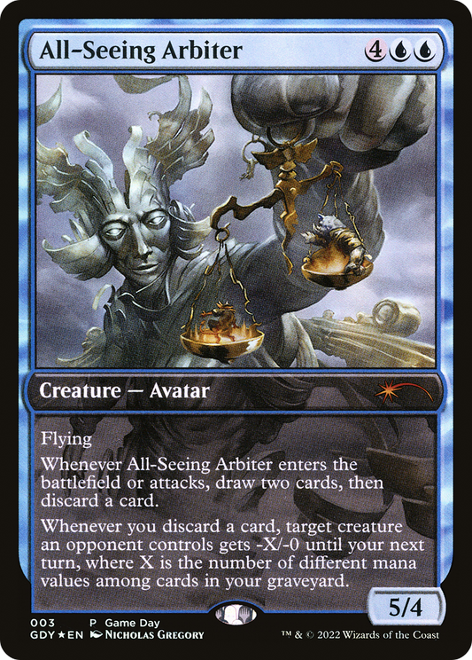 All-Seeing Arbiter (GDY-003) - Game Day Promos Foil - Premium MTG Single from Wizards of the Coast - Just $1.93! Shop now at Game Crave Tournament Store