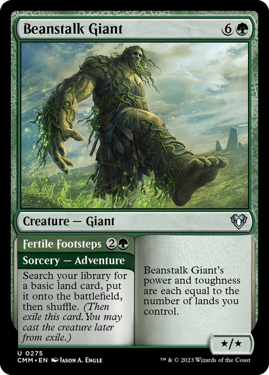 Beanstalk Giant // Fertile Footsteps (CMM-275) - Commander Masters - Premium MTG Single from Wizards of the Coast - Just $0.08! Shop now at Game Crave Tournament Store
