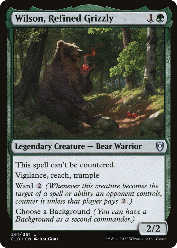 Wilson, Refined Grizzly (CLB-261) - Commander Legends: Battle for Baldur's Gate - Premium MTG Single from Wizards of the Coast - Just $0.25! Shop now at Game Crave Tournament Store