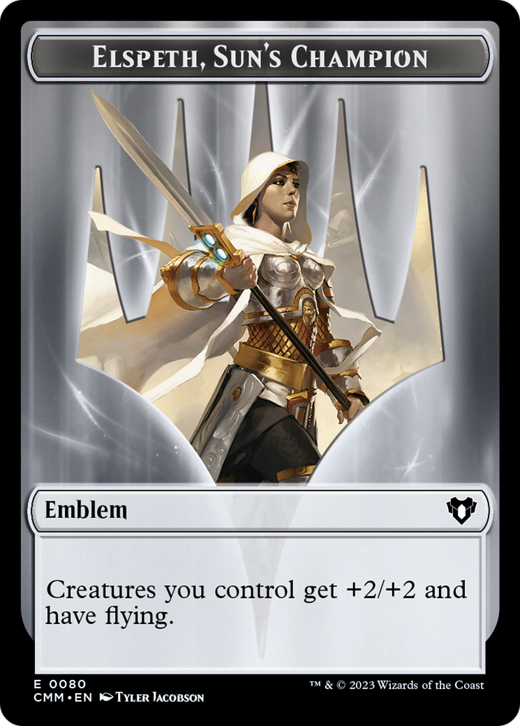 Elspeth, Sun's Champion Emblem (TCMM-080) - Commander Masters Tokens - Premium MTG Single from Wizards of the Coast - Just $0! Shop now at Game Crave Tournament Store