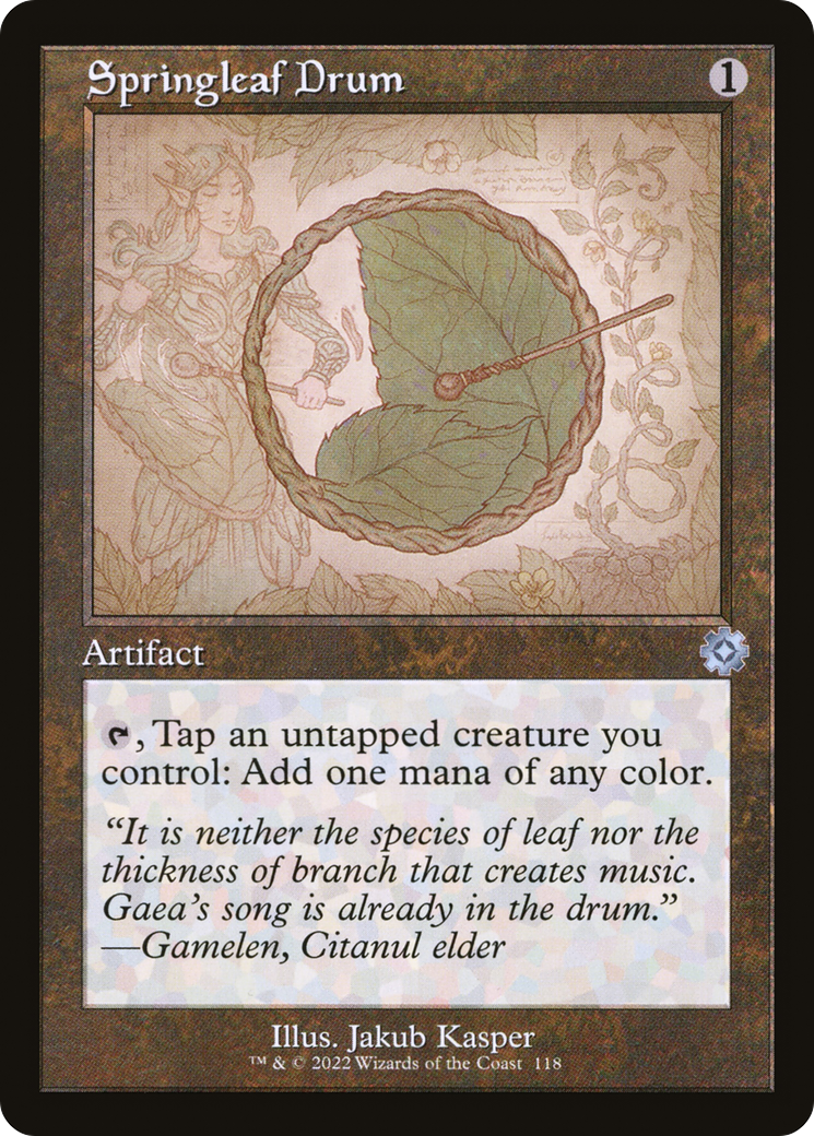 Springleaf Drum (BRR-118) - The Brothers' War Retro Artifacts - Premium MTG Single from Wizards of the Coast - Just $0.08! Shop now at Game Crave Tournament Store