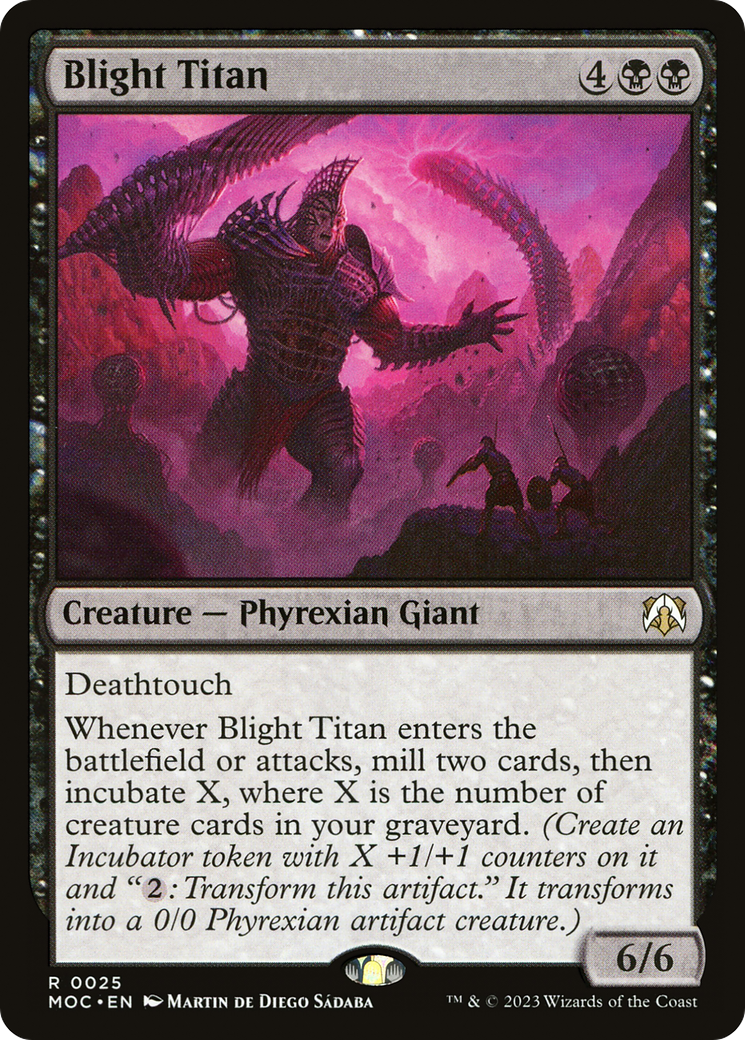 Blight Titan (MOC-025) - March of the Machine Commander - Premium MTG Single from Wizards of the Coast - Just $0.25! Shop now at Game Crave Tournament Store