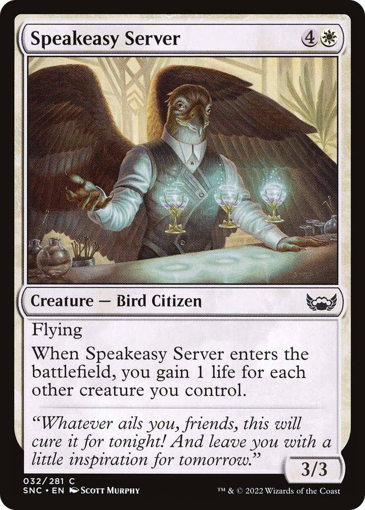 Speakeasy Server (SNC-032) - Streets of New Capenna Foil - Premium MTG Single from Wizards of the Coast - Just $0.08! Shop now at Game Crave Tournament Store