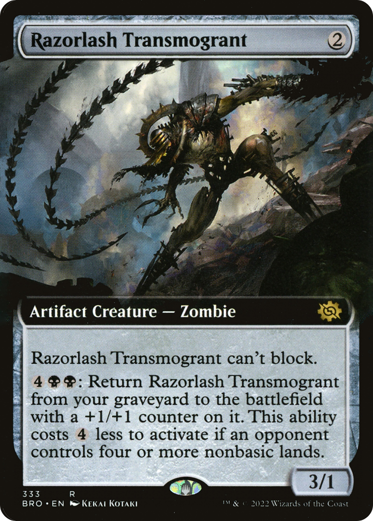 Razorlash Transmogrant (BRO-333) - The Brothers' War: (Extended Art) - Premium MTG Single from Wizards of the Coast - Just $0.09! Shop now at Game Crave Tournament Store