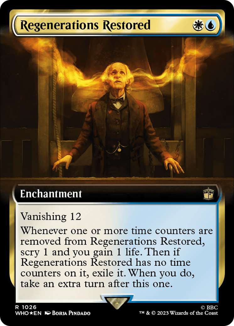 Regenerations Restored (WHO-1026) - Doctor Who: (Extended Art) Foil - Premium MTG Single from Wizards of the Coast - Just $0.31! Shop now at Game Crave Tournament Store