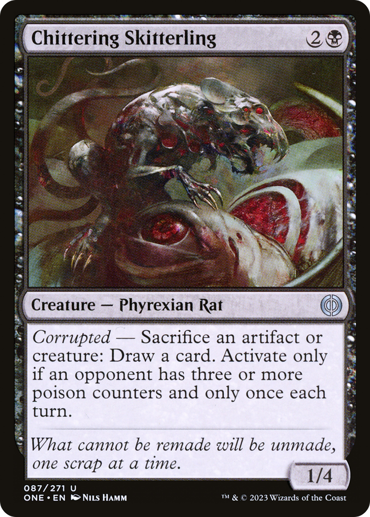 Chittering Skitterling (ONE-087) - Phyrexia: All Will Be One Foil - Premium MTG Single from Wizards of the Coast - Just $0.08! Shop now at Game Crave Tournament Store
