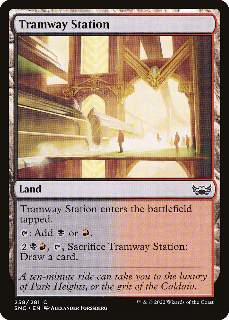 Tramway Station (SNC-258) - Streets of New Capenna Foil - Premium MTG Single from Wizards of the Coast - Just $0.08! Shop now at Game Crave Tournament Store