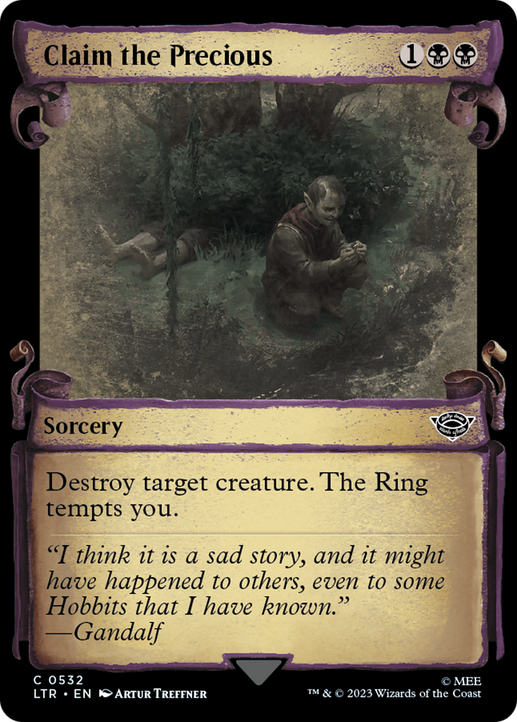 Claim the Precious (LTR-532) - The Lord of the Rings: Tales of Middle-earth: (Showcase) Foil - Premium MTG Single from Wizards of the Coast - Just $0.14! Shop now at Game Crave Tournament Store