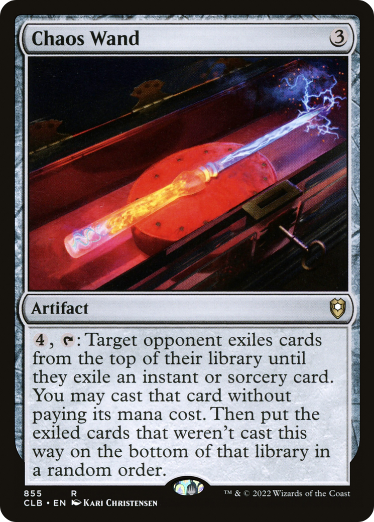 Chaos Wand (CLB-855) - Commander Legends: Battle for Baldur's Gate - Premium MTG Single from Wizards of the Coast - Just $0.26! Shop now at Game Crave Tournament Store