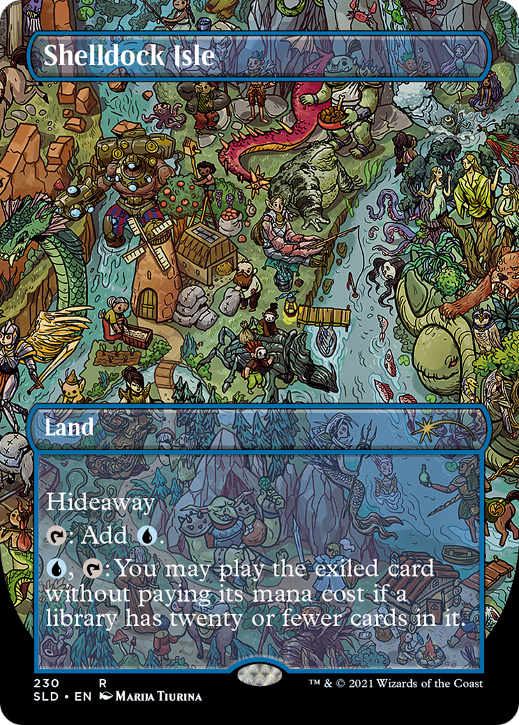 Shelldock Isle (SLD-230) - Secret Lair Drop (Borderless) Foil - Premium MTG Single from Wizards of the Coast - Just $1.11! Shop now at Game Crave Tournament Store