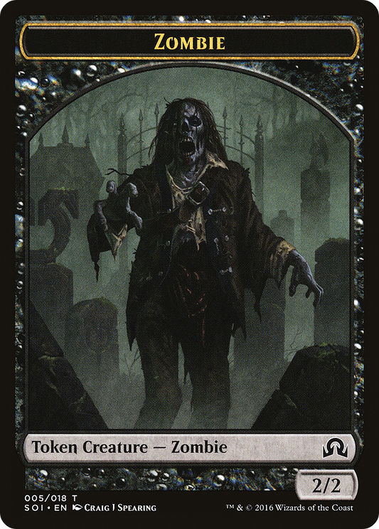 Zombie (TSOI-005) - Shadows over Innistrad Tokens - Premium MTG Single from Wizards of the Coast - Just $0.08! Shop now at Game Crave Tournament Store