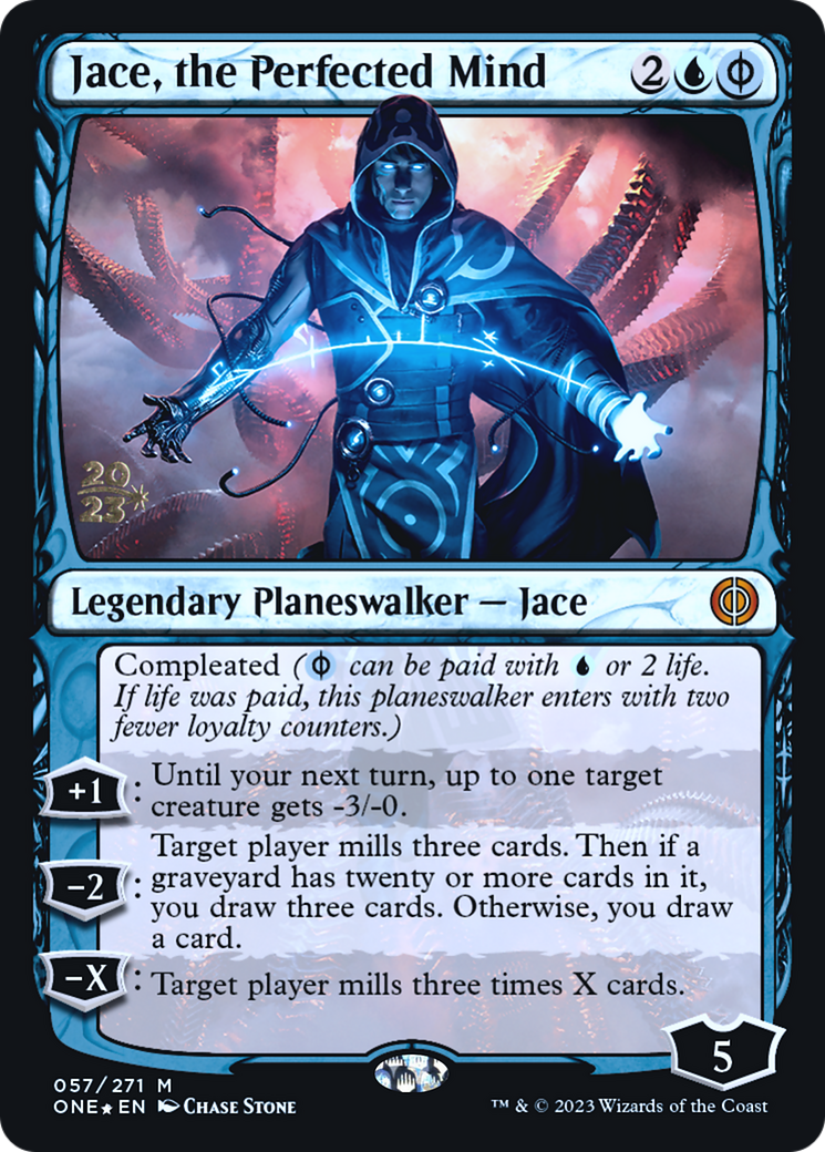 Jace, the Perfected Mind (PONE-57S) - Phyrexia: All Will Be One Promos Foil - Premium MTG Single from Wizards of the Coast - Just $3.25! Shop now at Game Crave Tournament Store