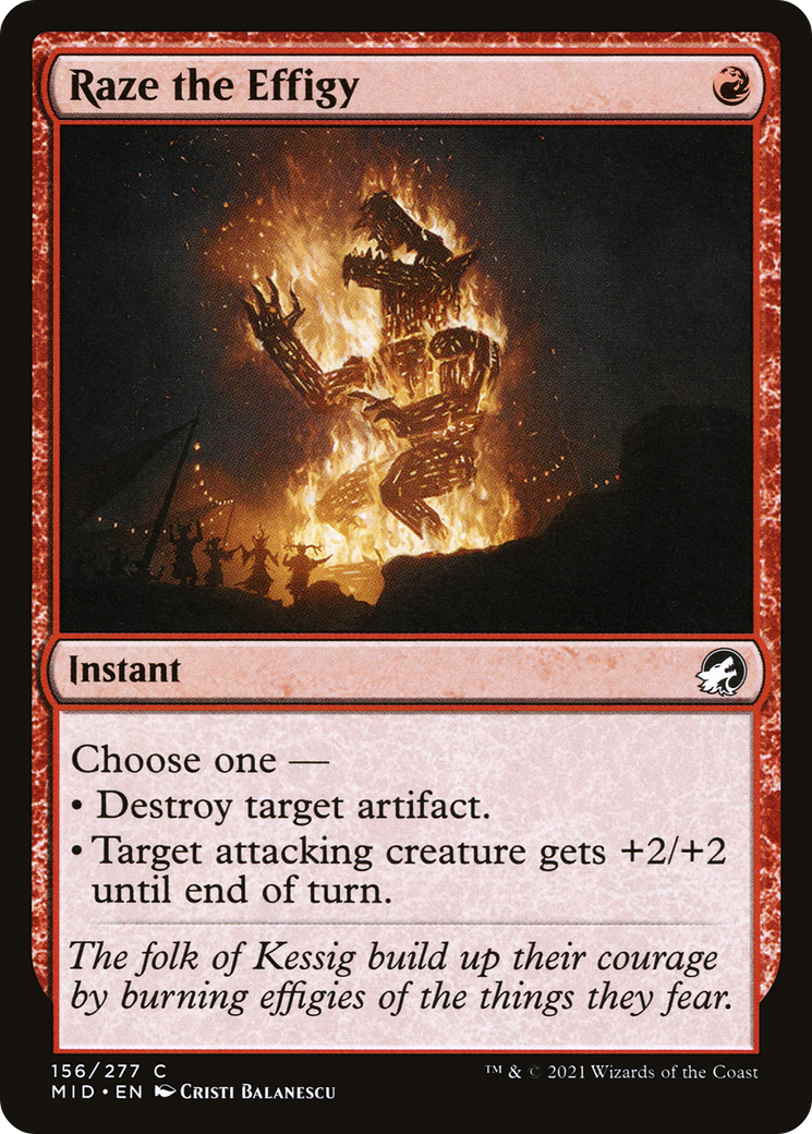 Raze the Effigy (MID-156) - Innistrad: Midnight Hunt - Premium MTG Single from Wizards of the Coast - Just $0.08! Shop now at Game Crave Tournament Store