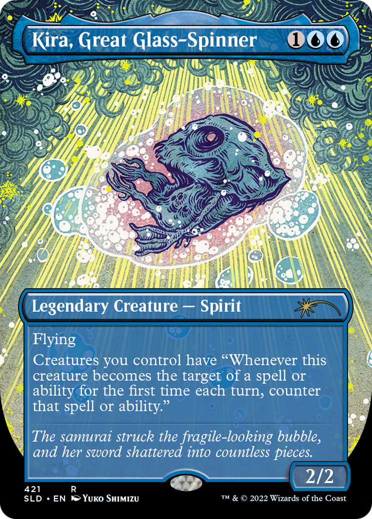 Kira, Great Glass-Spinner (SLD-421) - Secret Lair Drop (Borderless) Foil - Premium MTG Single from Wizards of the Coast - Just $1.80! Shop now at Game Crave Tournament Store
