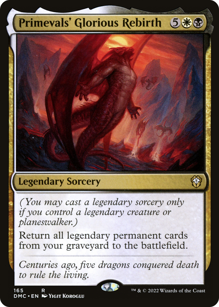 Primevals' Glorious Rebirth (DMC-165) - Dominaria United Commander - Premium MTG Single from Wizards of the Coast - Just $0.29! Shop now at Game Crave Tournament Store
