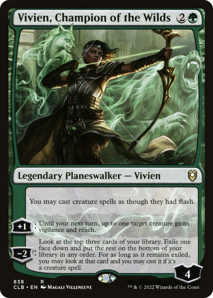 Vivien, Champion of the Wilds (CLB-838) - Commander Legends: Battle for Baldur's Gate - Premium MTG Single from Wizards of the Coast - Just $0.58! Shop now at Game Crave Tournament Store
