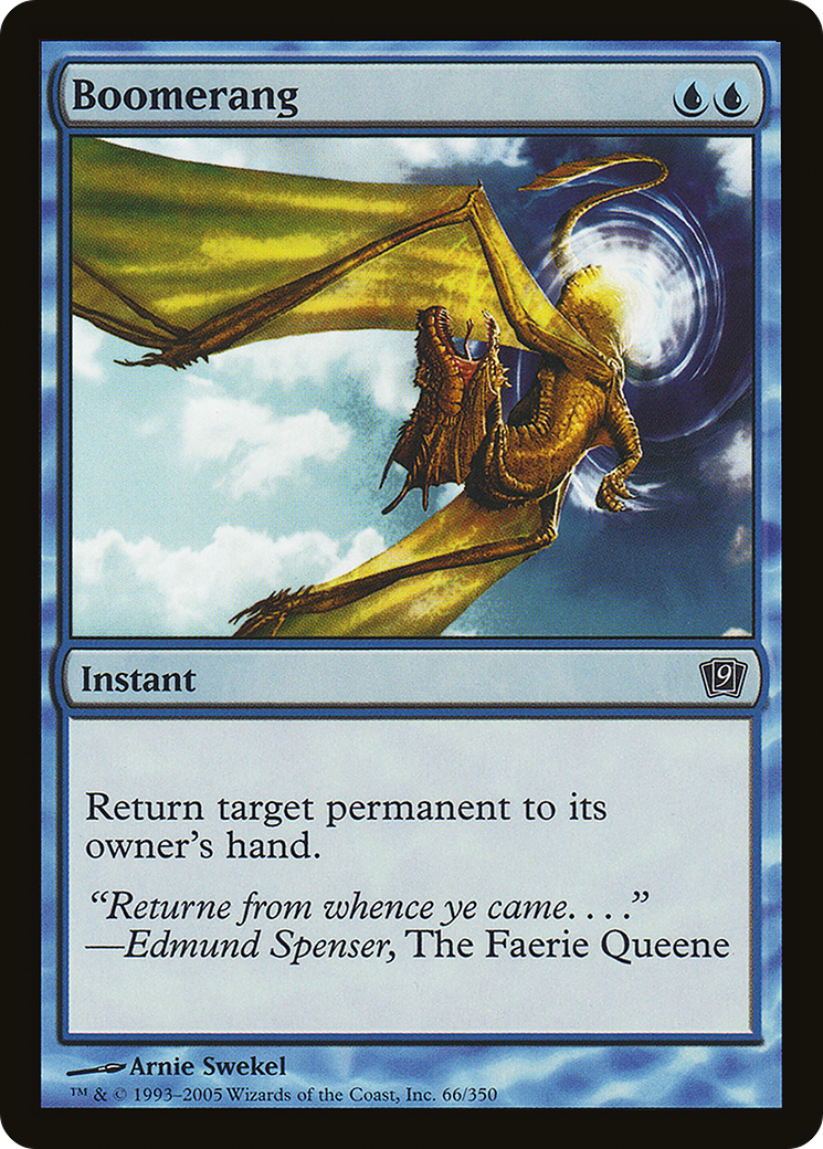 Boomerang (9ED-66★) - Ninth Edition Foil - Premium MTG Single from Wizards of the Coast - Just $1.42! Shop now at Game Crave Tournament Store