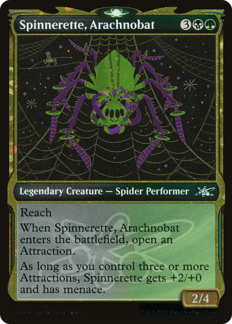 Spinnerette, Arachnobat (UNF-522) - Unfinity: (Showcase) Foil - Premium MTG Single from Wizards of the Coast - Just $0.08! Shop now at Game Crave Tournament Store