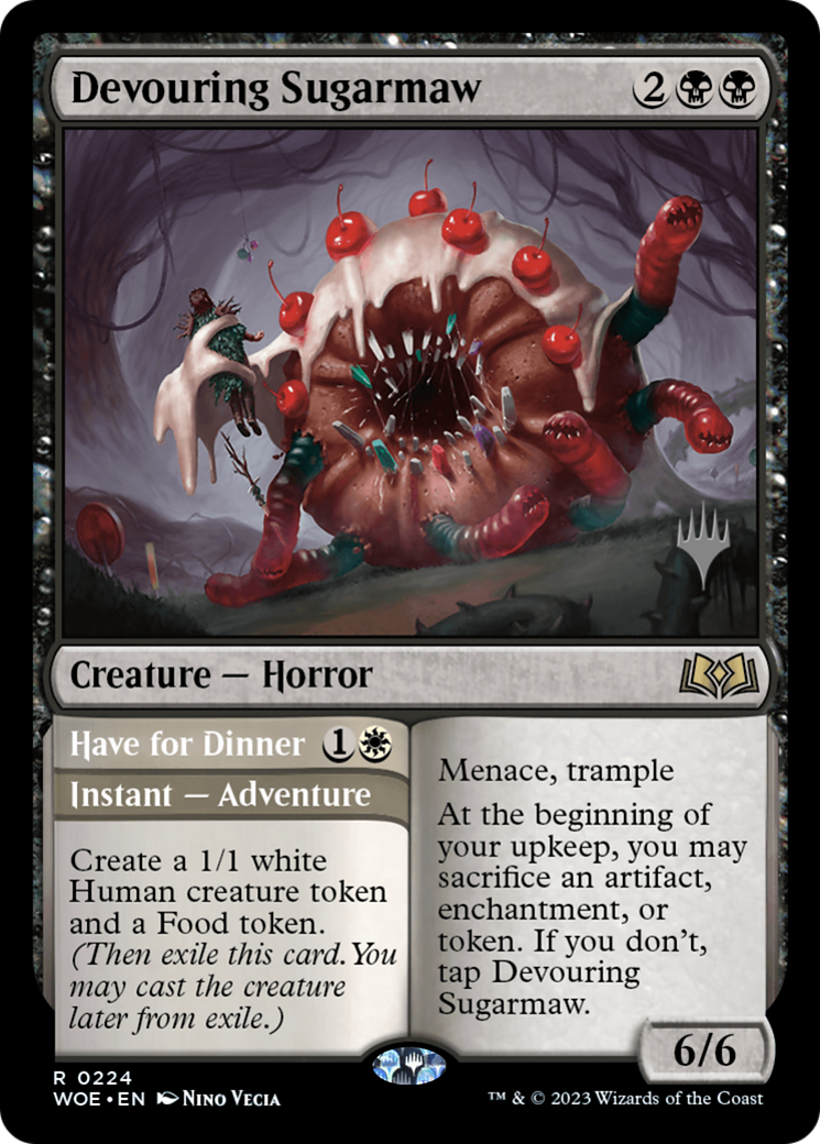 Devouring Sugarmaw // Have for Dinner (PWOE-224P) - Wilds of Eldraine Promos - Premium MTG Single from Wizards of the Coast - Just $0.26! Shop now at Game Crave Tournament Store