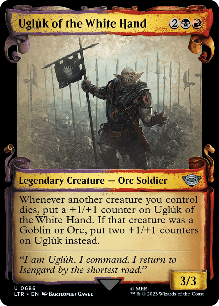 Uglúk of the White Hand (LTR-686) - The Lord of the Rings: Tales of Middle-earth: (Showcase) - Premium MTG Single from Wizards of the Coast - Just $0.25! Shop now at Game Crave Tournament Store