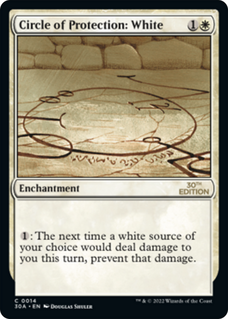 Circle of Protection: White (30A-014) - 30th Anniversary Edition - Premium MTG Single from Wizards of the Coast - Just $0.10! Shop now at Game Crave Tournament Store