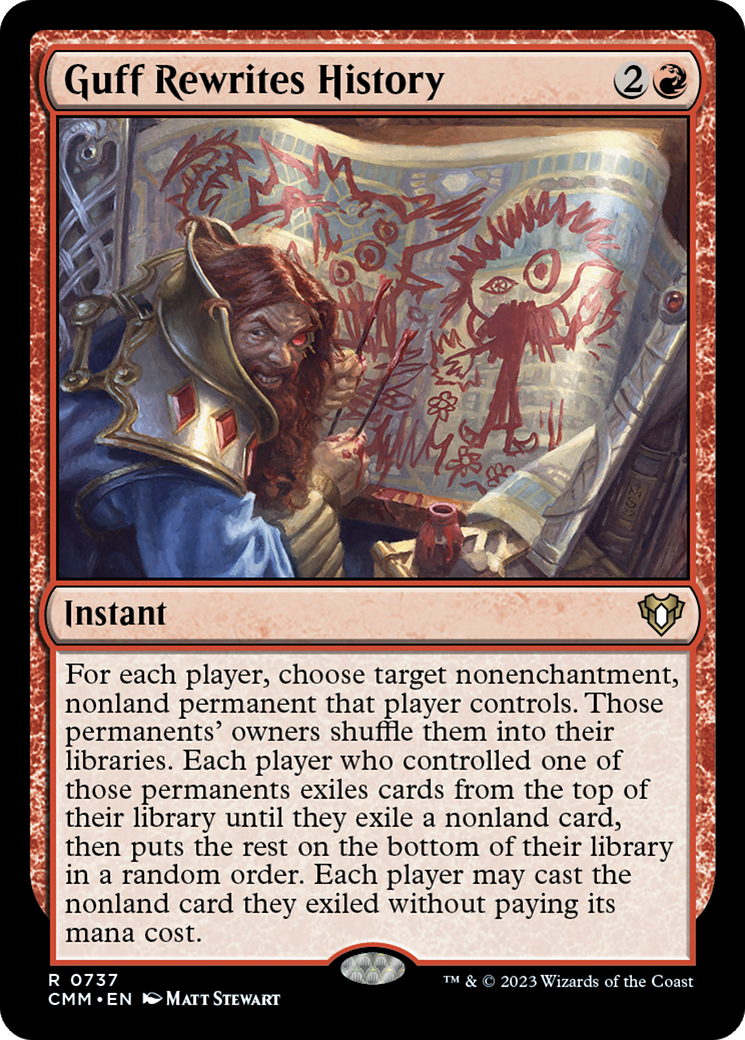 Guff Rewrites History (CMM-737) - Commander Masters - Premium MTG Single from Wizards of the Coast - Just $2.43! Shop now at Game Crave Tournament Store