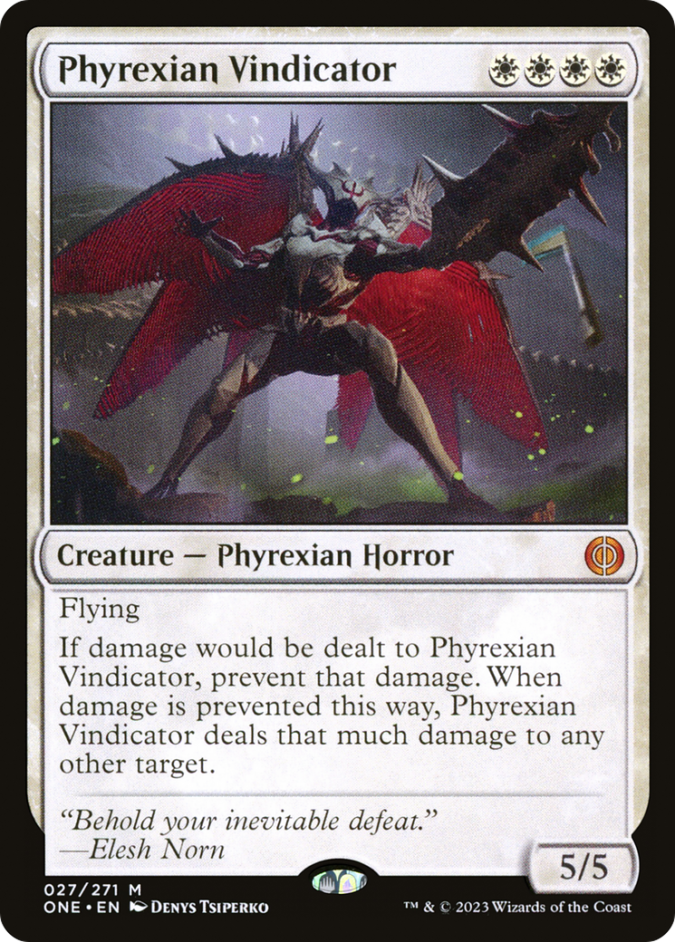Phyrexian Vindicator (ONE-027) - Phyrexia: All Will Be One Foil - Premium MTG Single from Wizards of the Coast - Just $2.34! Shop now at Game Crave Tournament Store