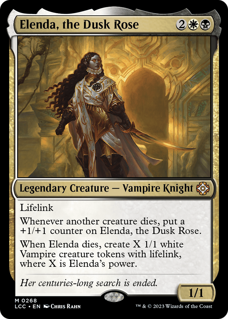 Elenda, the Dusk Rose (LCC-268) - The Lost Caverns of Ixalan Commander - Premium MTG Single from Wizards of the Coast - Just $1.10! Shop now at Game Crave Tournament Store