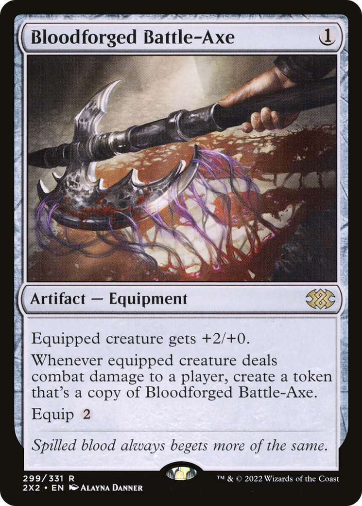 Bloodforged Battle-Axe (2X2-299) - Double Masters 2022 - Premium MTG Single from Wizards of the Coast - Just $0.19! Shop now at Game Crave Tournament Store