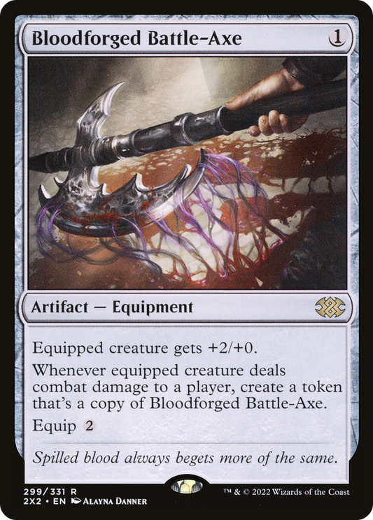 Bloodforged Battle-Axe (2X2-299) - Double Masters 2022 Foil - Premium MTG Single from Wizards of the Coast - Just $0.26! Shop now at Game Crave Tournament Store
