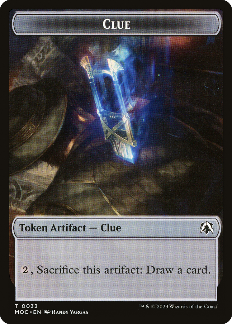 Clue (TMOC-033) - March of the Machine Commander Tokens - Premium MTG Single from Wizards of the Coast - Just $0! Shop now at Game Crave Tournament Store