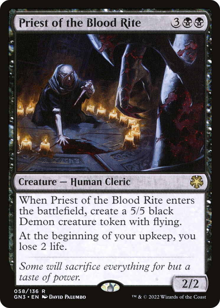 Priest of the Blood Rite (GN3-058) - Game Night: Free-for-All - Premium MTG Single from Wizards of the Coast - Just $0.25! Shop now at Game Crave Tournament Store