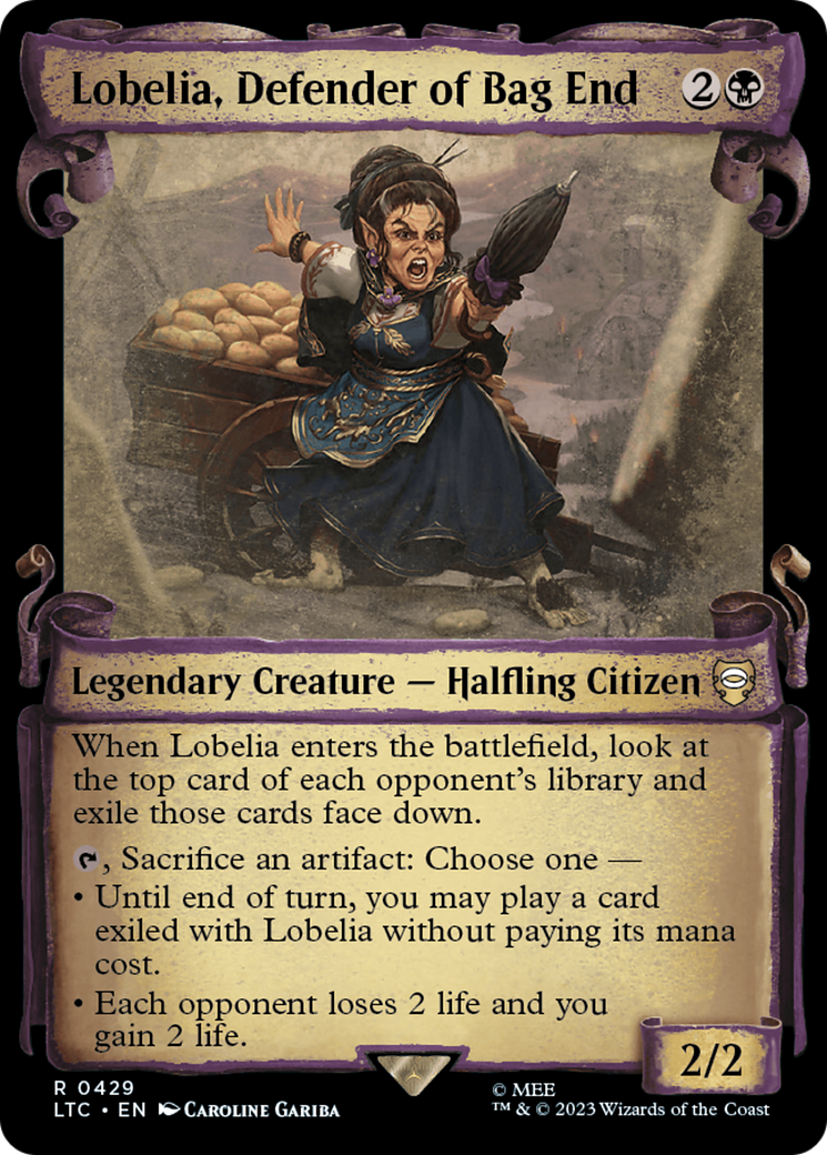 Lobelia, Defender of Bag End (LTC-429) - Tales of Middle-earth Commander: (Showcase) Foil - Premium MTG Single from Wizards of the Coast - Just $0.47! Shop now at Game Crave Tournament Store