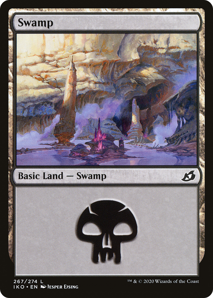 Swamp (IKO-267) - Ikoria: Lair of Behemoths Foil - Premium MTG Single from Wizards of the Coast - Just $0.08! Shop now at Game Crave Tournament Store