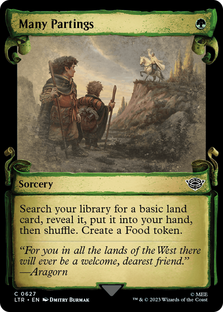 Many Partings (LTR-627) - The Lord of the Rings: Tales of Middle-earth: (Showcase) Foil - Premium MTG Single from Wizards of the Coast - Just $0.10! Shop now at Game Crave Tournament Store