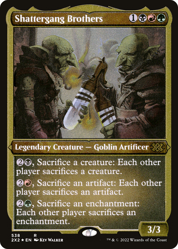 Shattergang Brothers (2X2-538) - Double Masters 2022 Etched Foil - Premium MTG Single from Wizards of the Coast - Just $0.23! Shop now at Game Crave Tournament Store