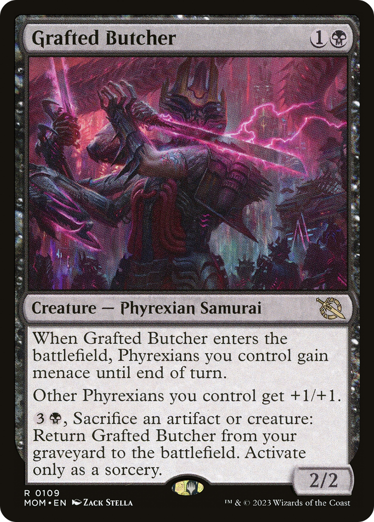 Grafted Butcher (MOM-109) - March of the Machine Foil - Premium MTG Single from Wizards of the Coast - Just $0.26! Shop now at Game Crave Tournament Store