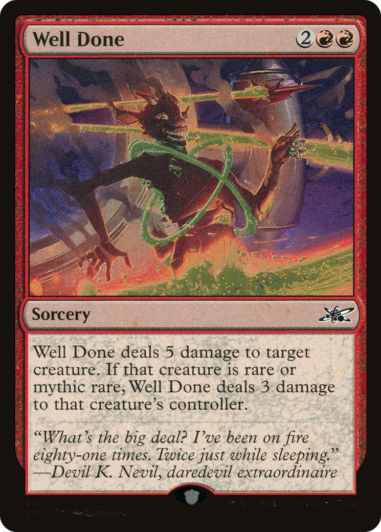Well Done (UNF-414) - Unfinity Foil - Premium MTG Single from Wizards of the Coast - Just $0.08! Shop now at Game Crave Tournament Store
