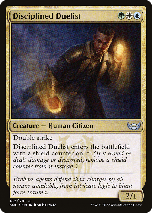 Disciplined Duelist (SNC-182) - Streets of New Capenna - Premium MTG Single from Wizards of the Coast - Just $0.08! Shop now at Game Crave Tournament Store