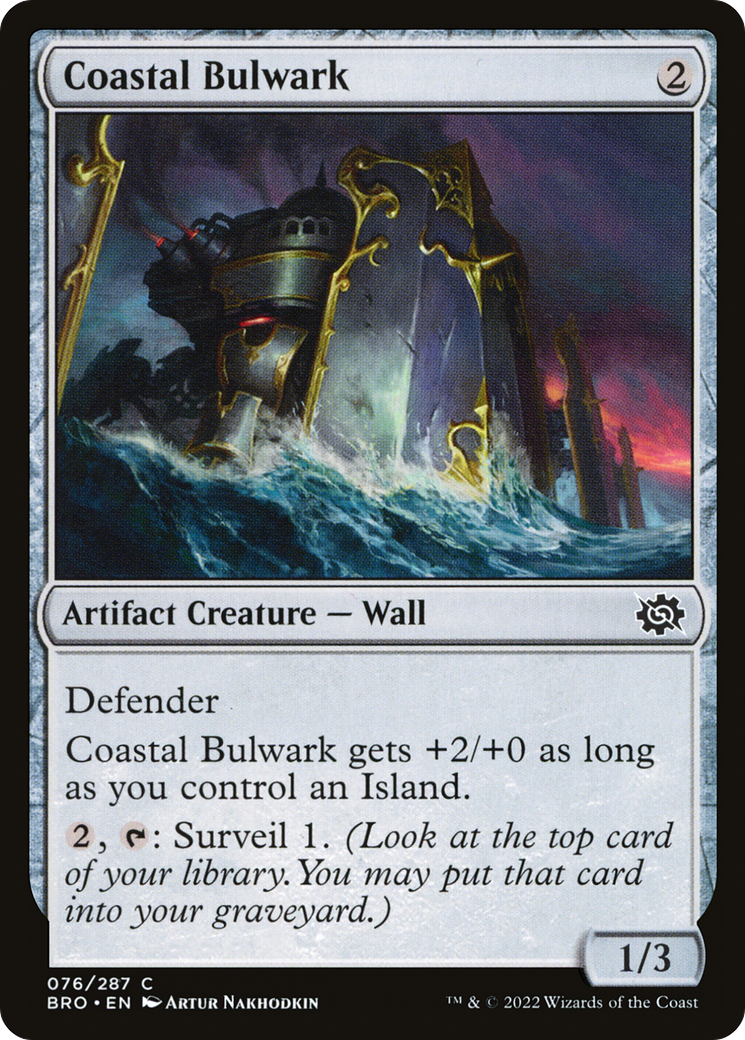 Coastal Bulwark (BRO-076) - The Brothers' War Foil - Premium MTG Single from Wizards of the Coast - Just $0.25! Shop now at Game Crave Tournament Store