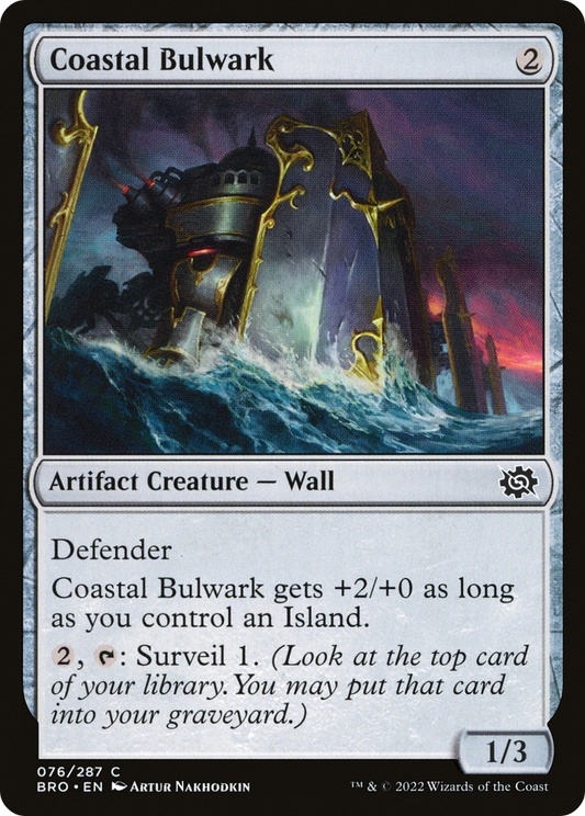 Coastal Bulwark (BRO-076) - The Brothers' War Foil - Premium MTG Single from Wizards of the Coast - Just $0.25! Shop now at Game Crave Tournament Store