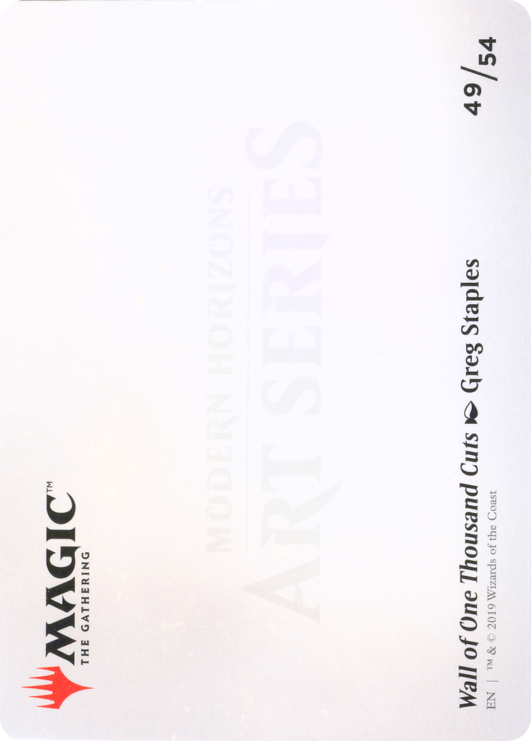 Wall of One Thousand Cuts // Wall of One Thousand Cuts (AMH1-049) - Modern Horizons Art Series (Borderless) - Premium MTG Single from Wizards of the Coast - Just $0! Shop now at Game Crave Tournament Store