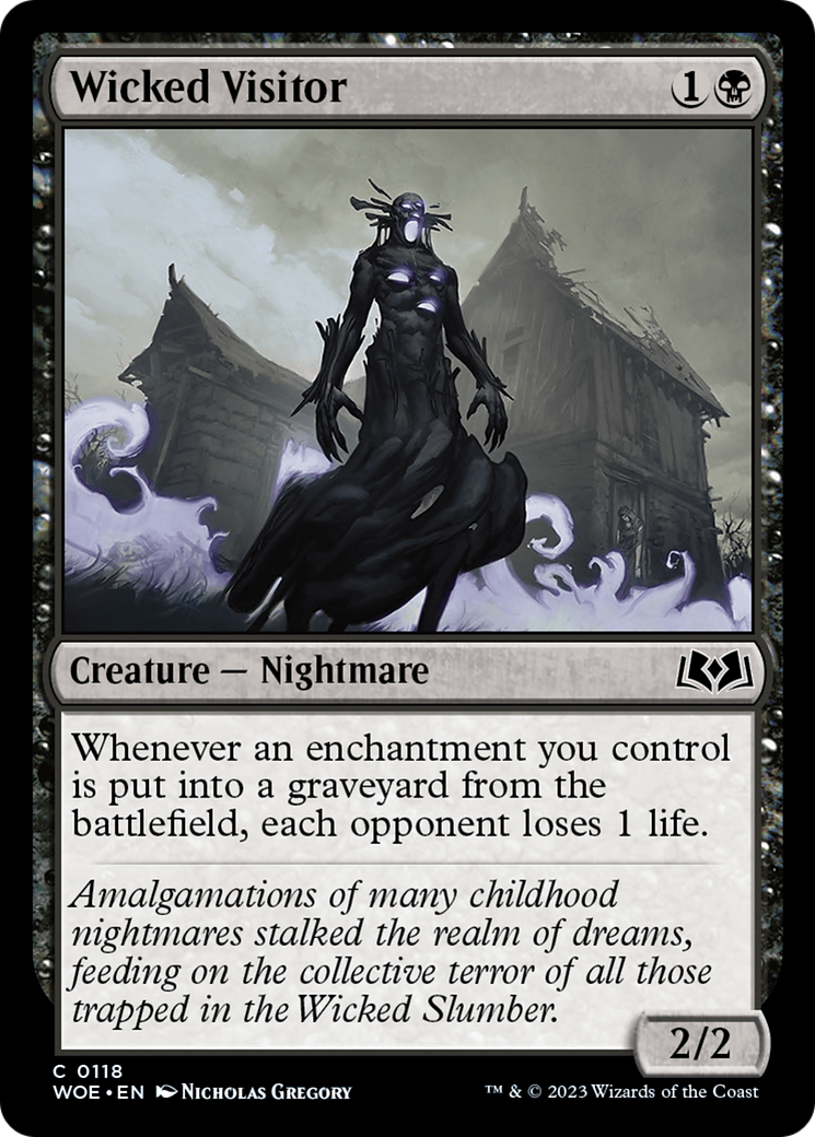 Wicked Visitor (WOE-118) - Wilds of Eldraine Foil - Premium MTG Single from Wizards of the Coast - Just $0.08! Shop now at Game Crave Tournament Store