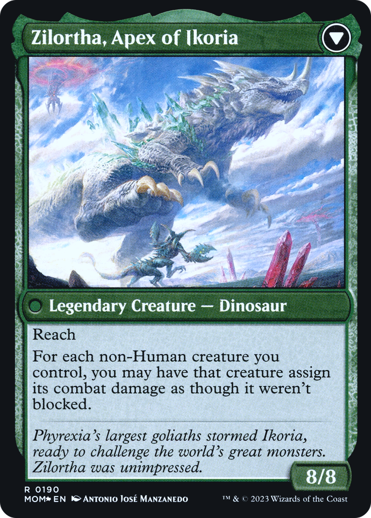 Invasion of Ikoria // Zilortha, Apex of Ikoria (PMOM-190S) - March of the Machine Promos Foil - Premium MTG Single from Wizards of the Coast - Just $17.91! Shop now at Game Crave Tournament Store